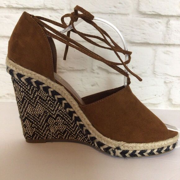 Bohemian Western Aztec Wedge Espadrille Size 9.5 - Picture 7 of 8
